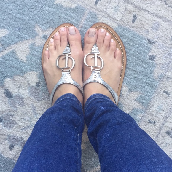 Dior sandals great for summer silver CD - Picture 1 of 9
